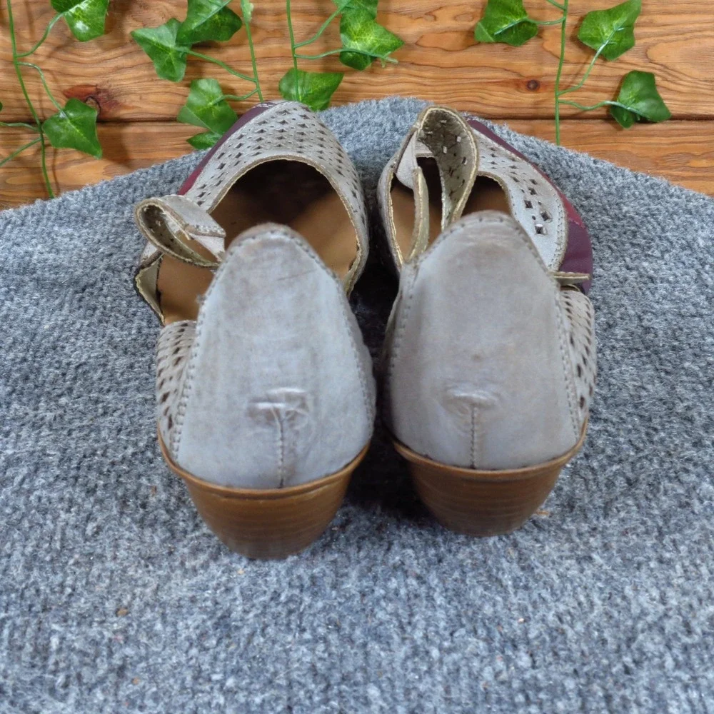 Rieker Mirjam 53 Women Mary Jane Pump 38 Walking Comfort Gray Purple Leather